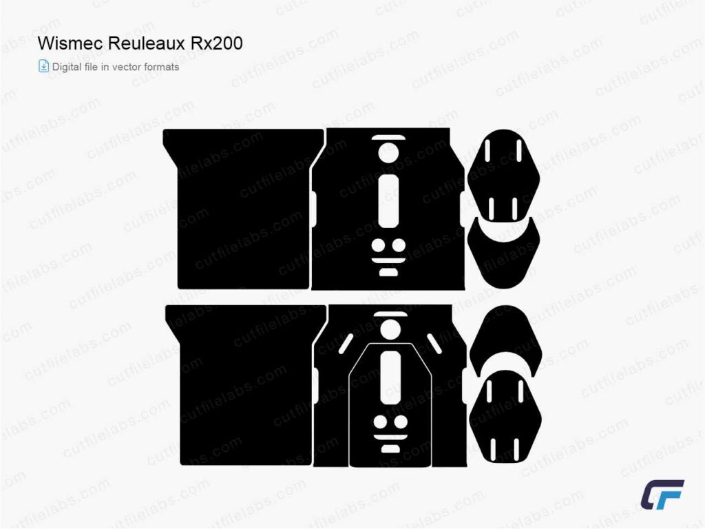 Wismec Reuleaux RX200 Cut File Template
