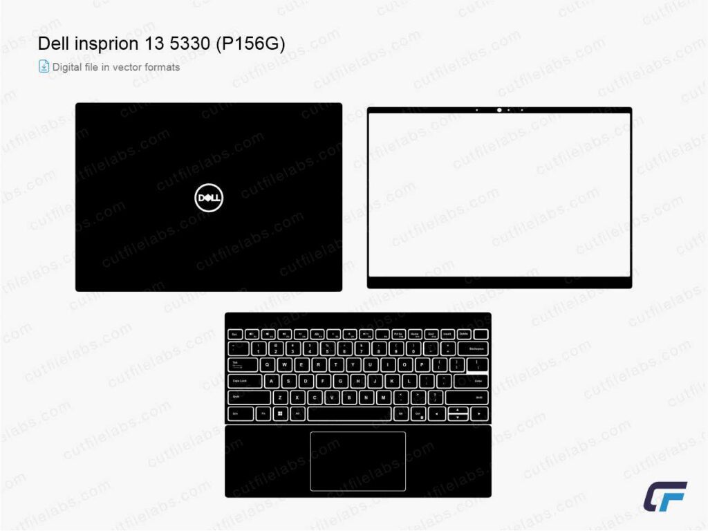 Dell Inspion 13 5330 (P156G) (2023) Cut File Template