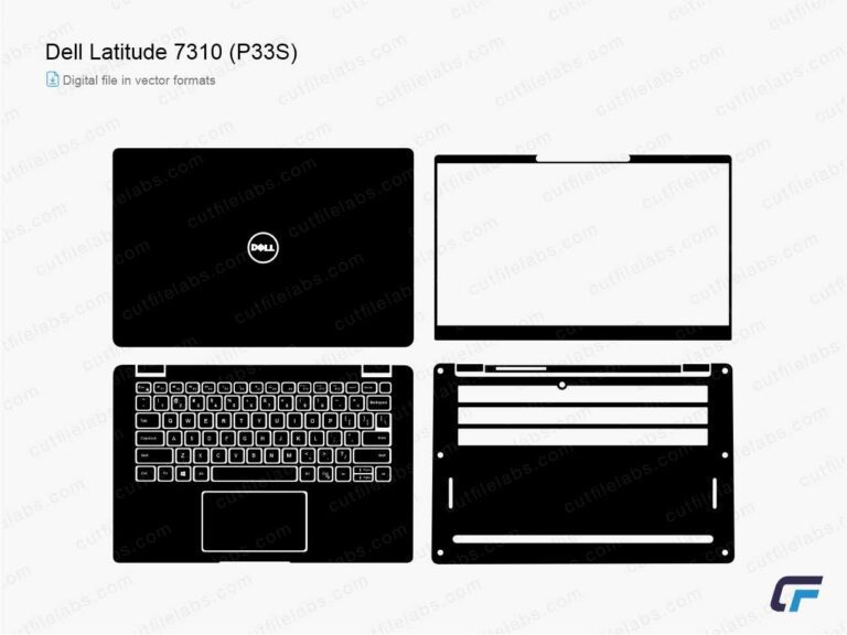 Dell Latitude 7310 (P33S) (2020) Cut File Template