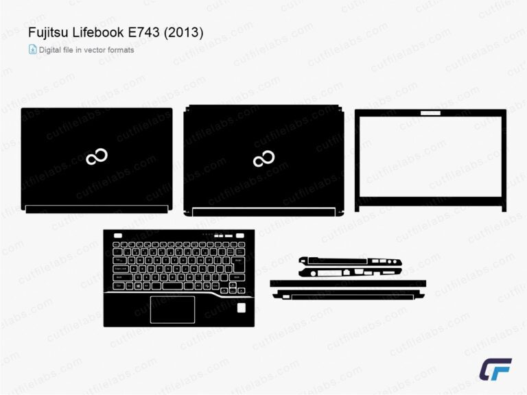 Fujitsu LifeBook E743 (2013) Cut File Template