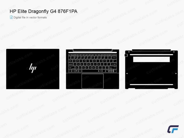 HP Elite Dragonfly G4 876F1PA (2023) Cut File Template