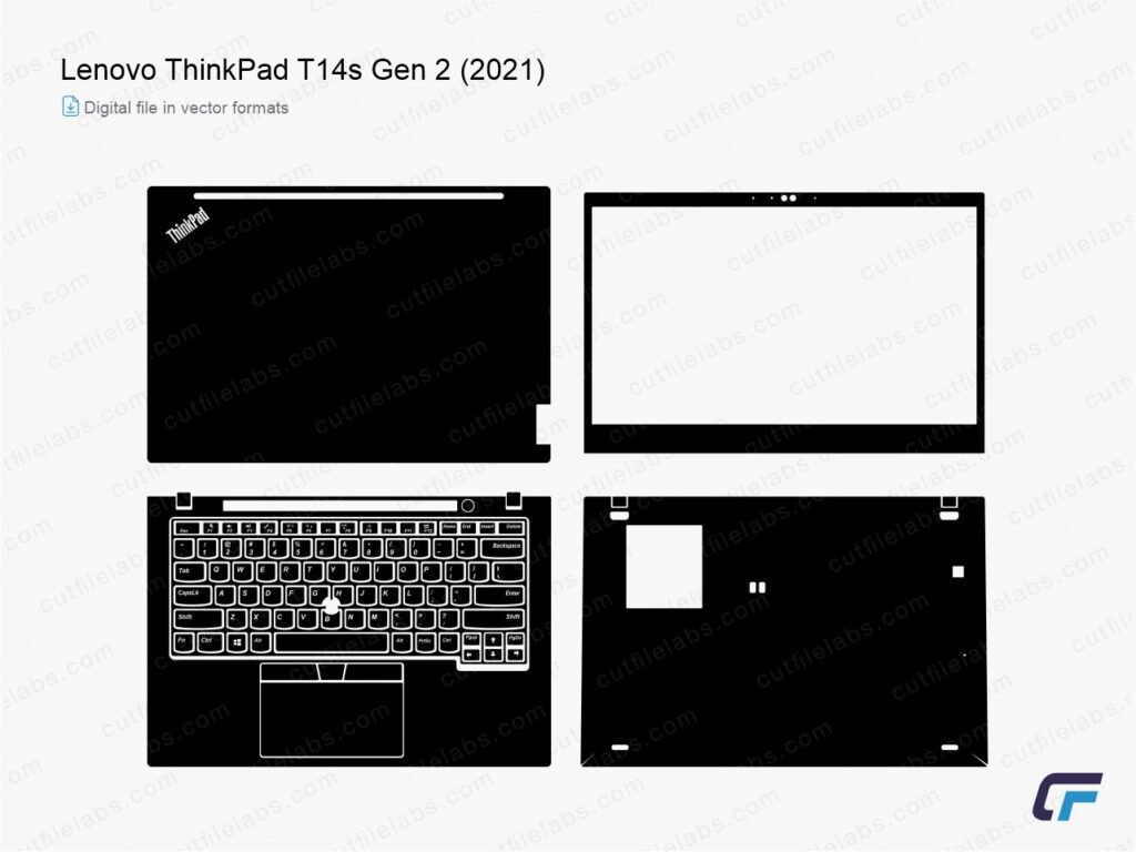 Lenovo ThinkPad T14s Gen 2 (2021) Cut File Template