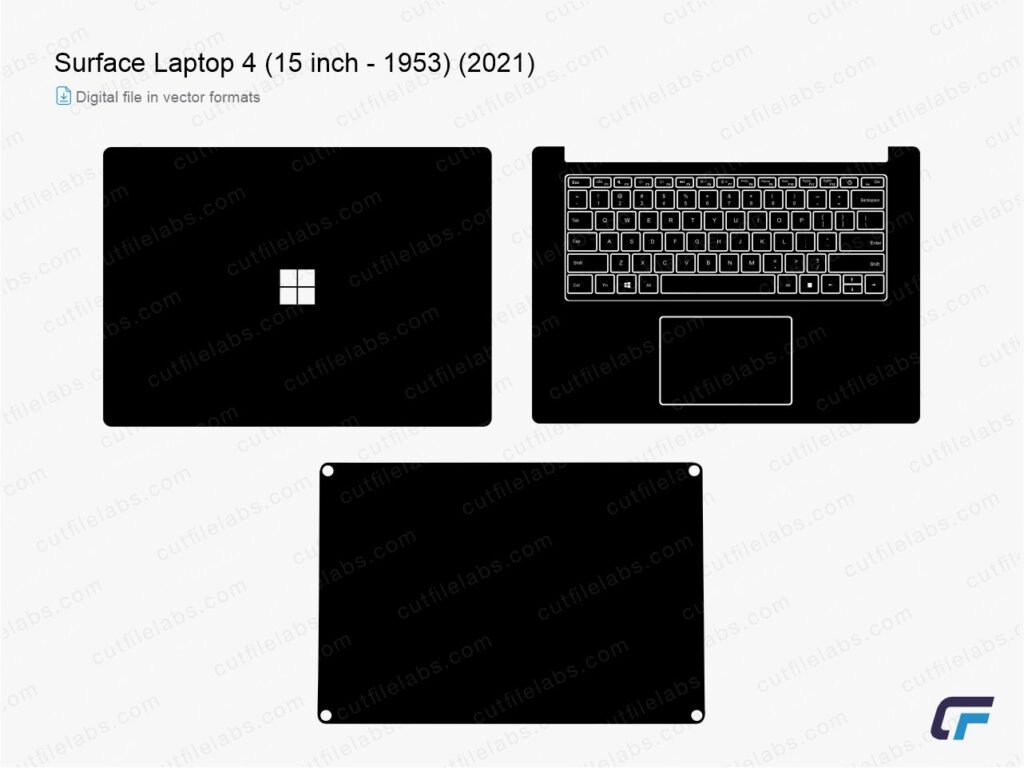 Surface Laptop 4 (15 inch – 1953) (2021) Cut File Template