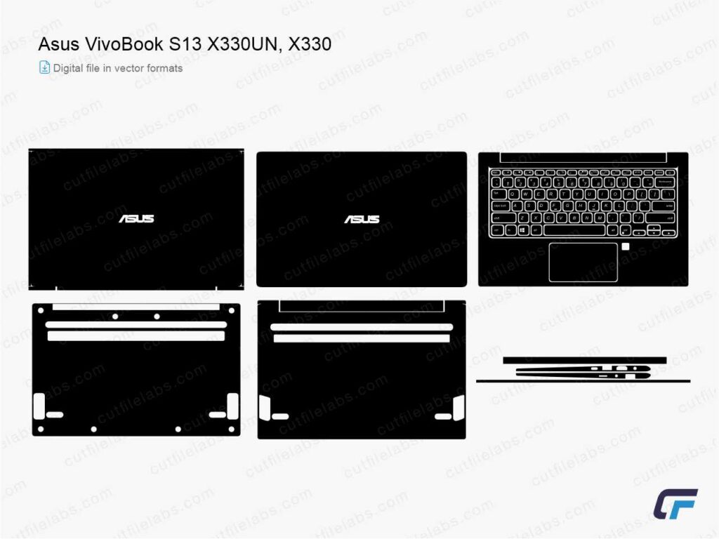 Asus VivoBook S13 X330UN, X330 (2022) Cut File Template