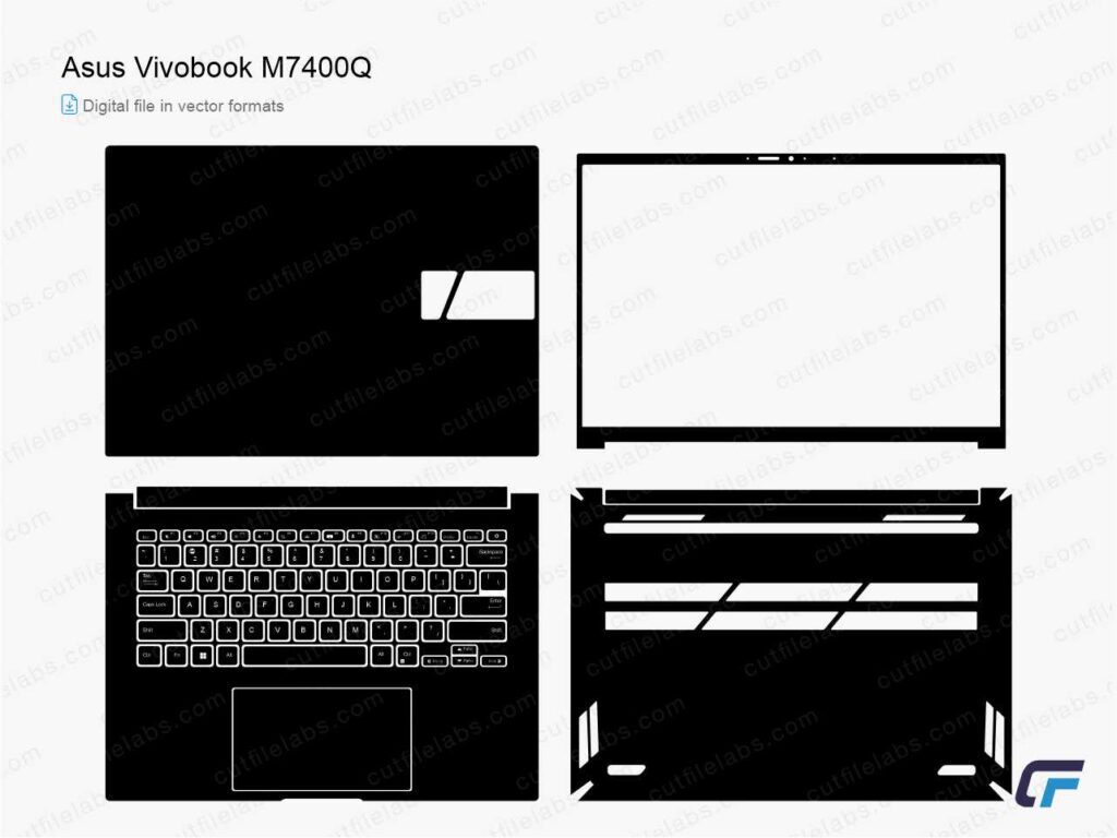 Asus VivoBook M7400Q (2021) Cut File Template