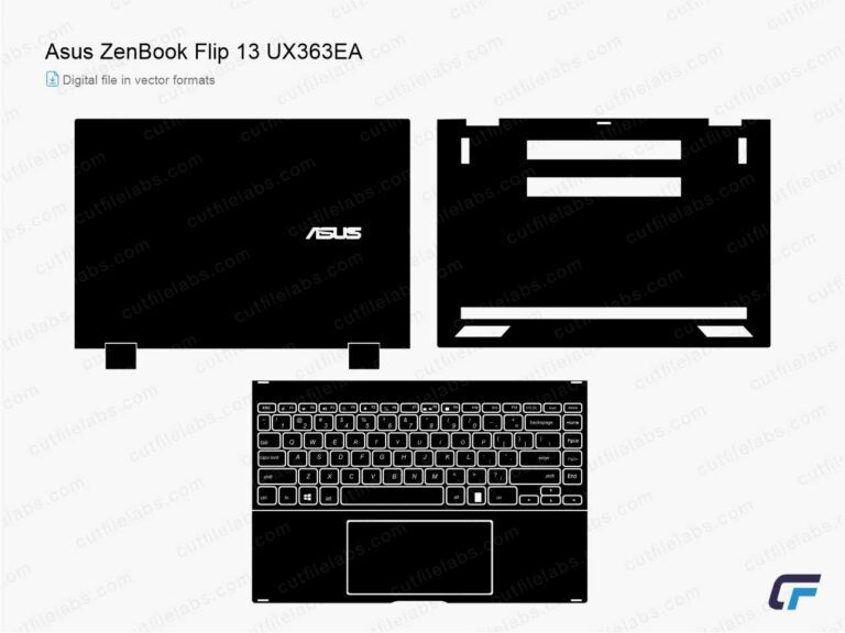 Asus ZenBook Flip 13 UX363EA (2021) Cut File Template
