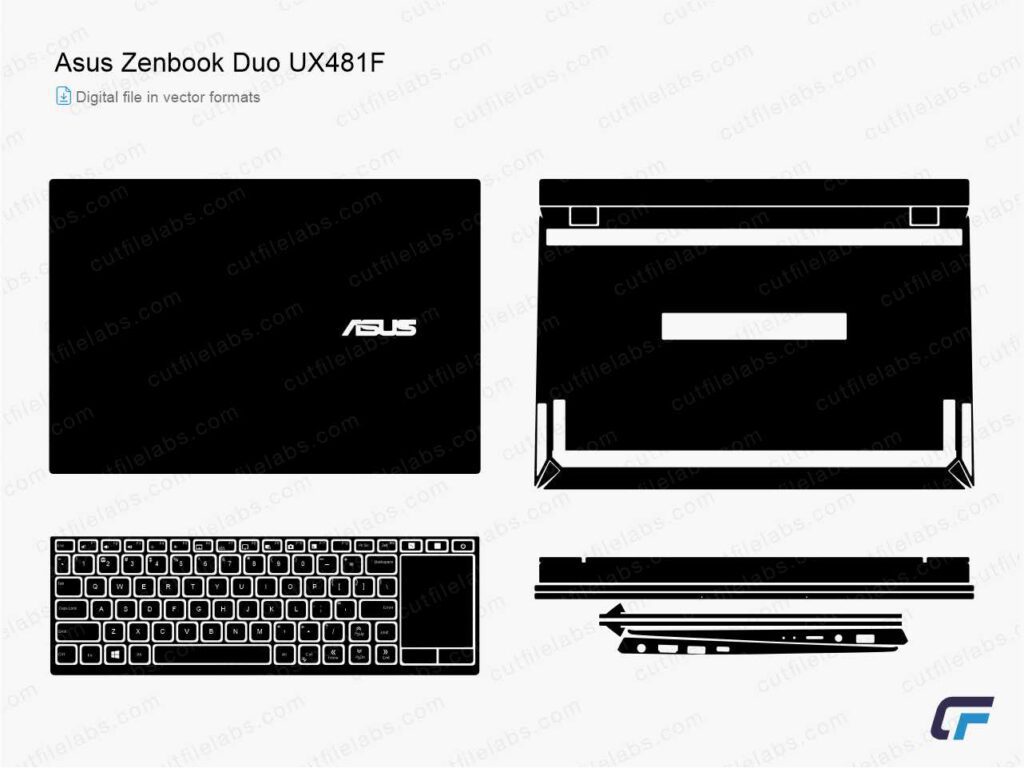 Asus ZenBook Duo UX481F (2021) Cut File Template