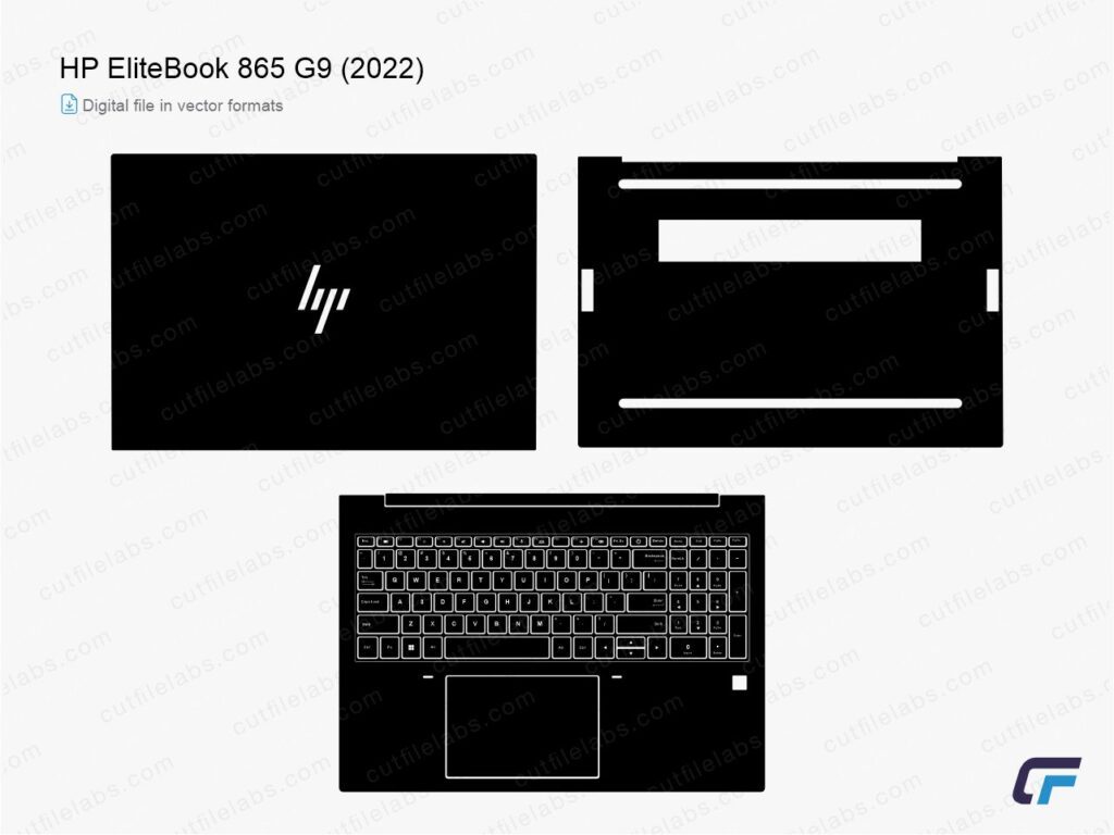 HP EliteBook 865 G9 (2022) Cut File Template