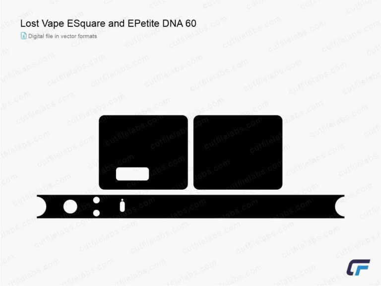 Lost Vape ESquare and EPetite DNA 60 Cut File Template