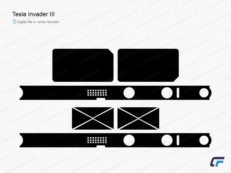 Tesla Invader III Cut File Template
