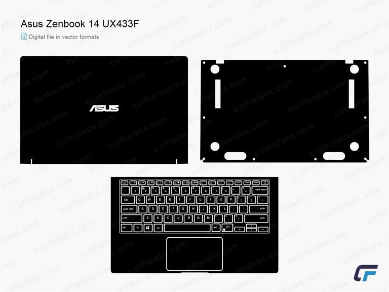 Asus ZenBook 14 UX433F (2018) Cut File Template