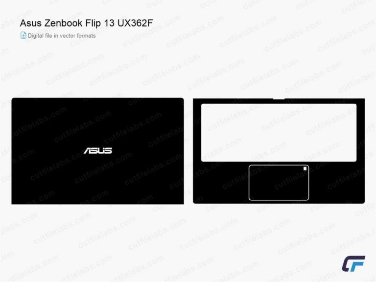 Asus ZenBook Flip 13 UX362F (2019) Cut File Template