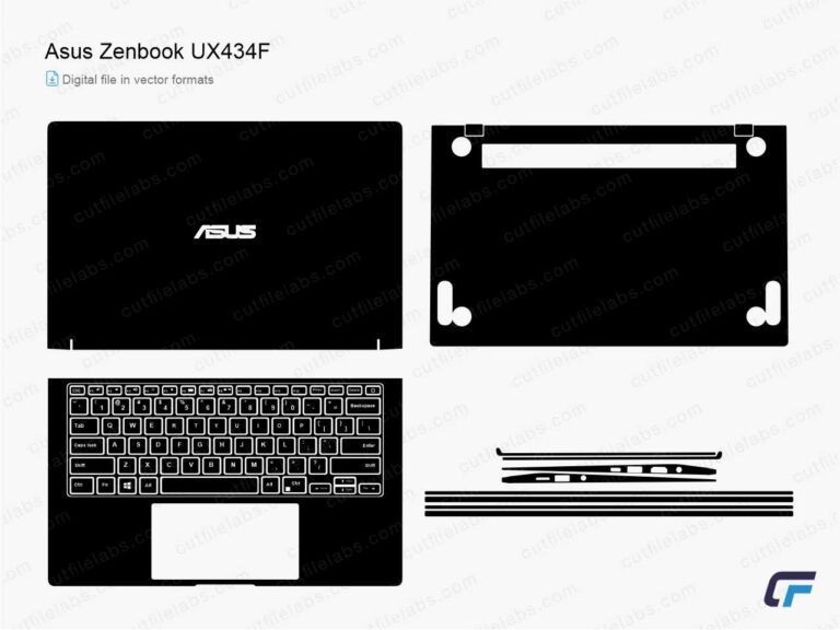 Asus ZenBook UX434F (2019) Cut File Template
