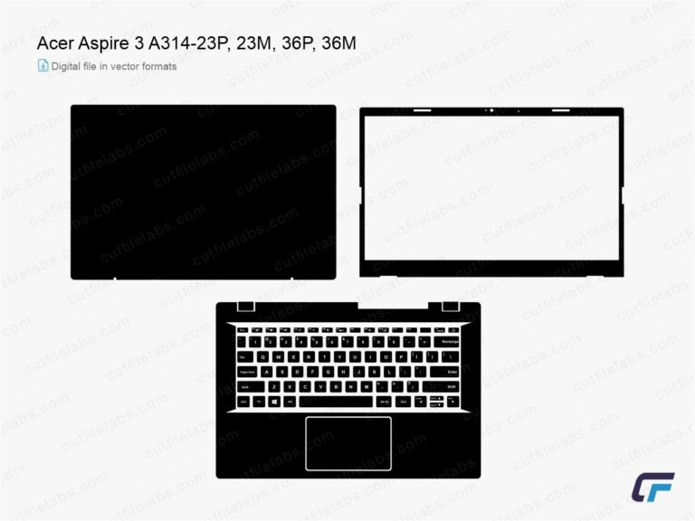 Acer Aspire 3 A314-23P, 23M, 36P, 36M (2020) Cut File Template