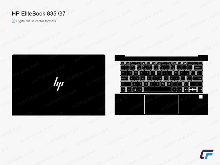 HP EliteBook 835 G7 (2020) Cut File Template