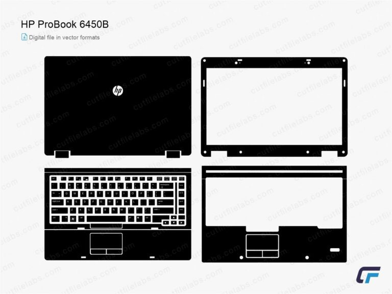 HP ProBook 6450B (2010) Cut File Template