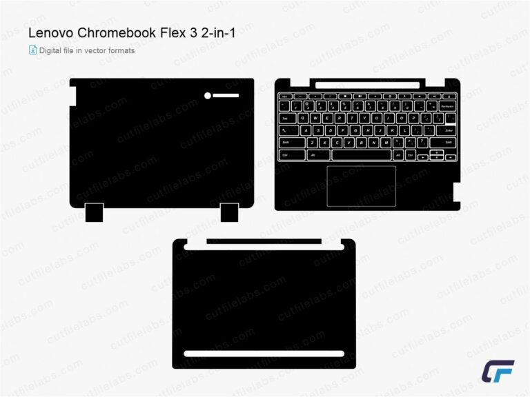 Lenovo ChromeBook Flex 3 2-in-1 (2022) Cut File Template