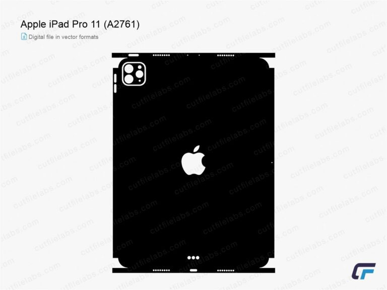 Apple iPad Pro 11 (A2761) (2022) Cut File Template
