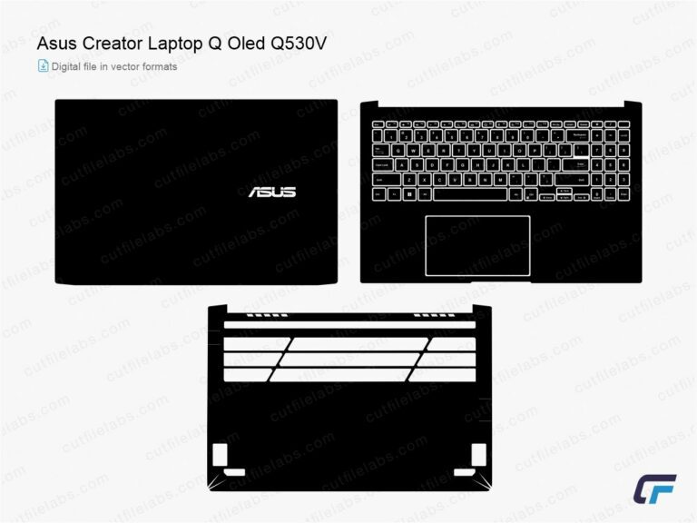 Asus Creator Laptop Q Oled Q530V (2023) Cut File Template