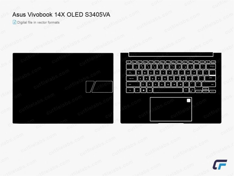 Asus VivoBook 14X Oled S3405VA (2024) Cut File Template