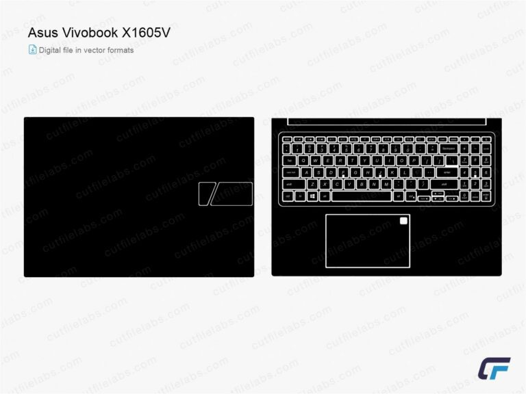 Asus Vivobook X1605V Cut File Template