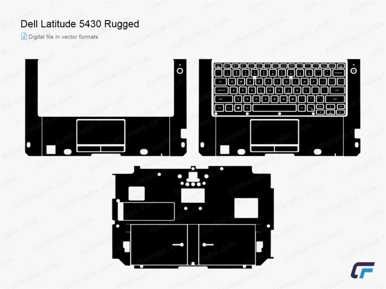 Dell Latitude 5430 Rugged (P148G) (2021) Cut File Template