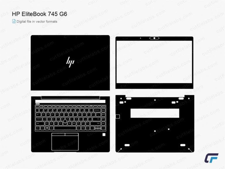 HP EliteBook 745 G6 (2019) Cut File Template