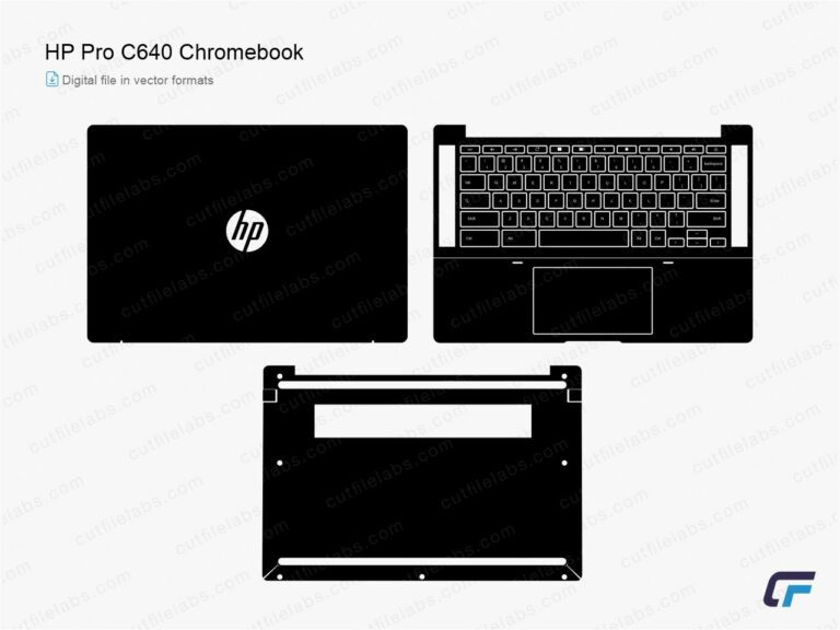HP Pro C640 ChromeBook (2020) Cut File Template