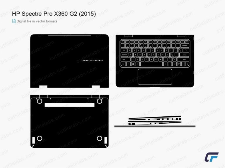 HP Spectre Pro X360 G2 (2015) Cut File Template
