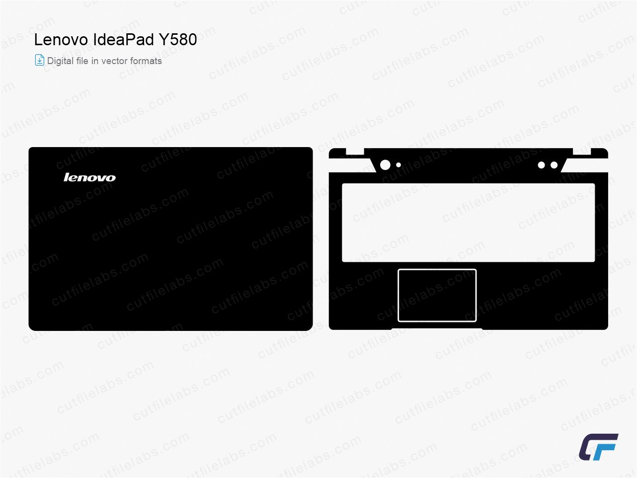 Lenovo IdeaPad Y580 (2012) Cut File Template | CutFileLabs