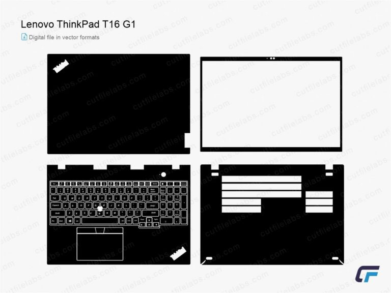 Lenovo ThinkPad T16 G1 Cut File Template