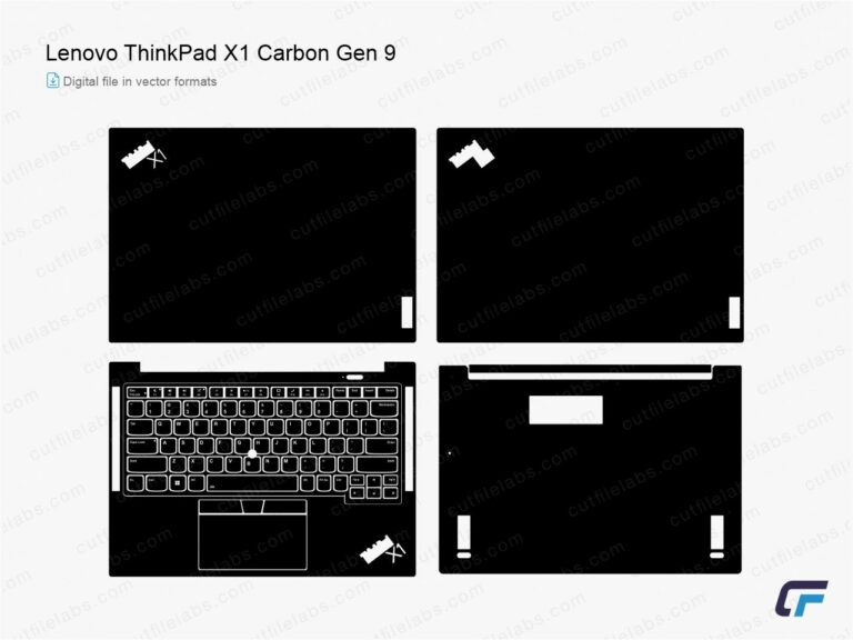 Lenovo ThinkPad X1 Carbon Gen 9 Cut File Template
