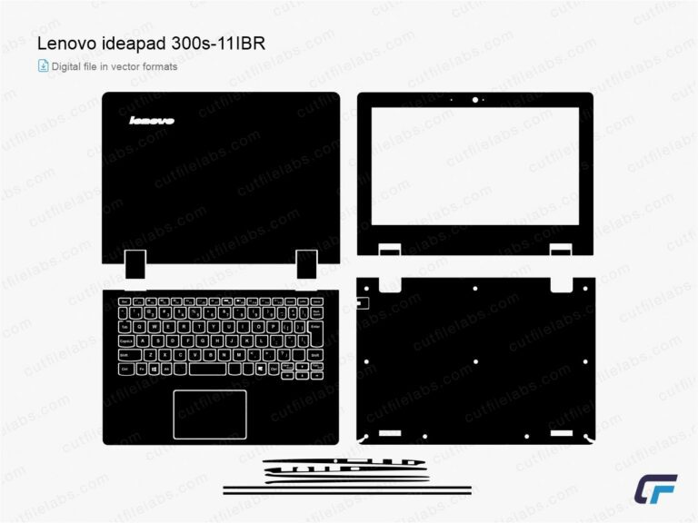 Lenovo ideapad 300s-11IBR Cut File Template | CutFileLabs