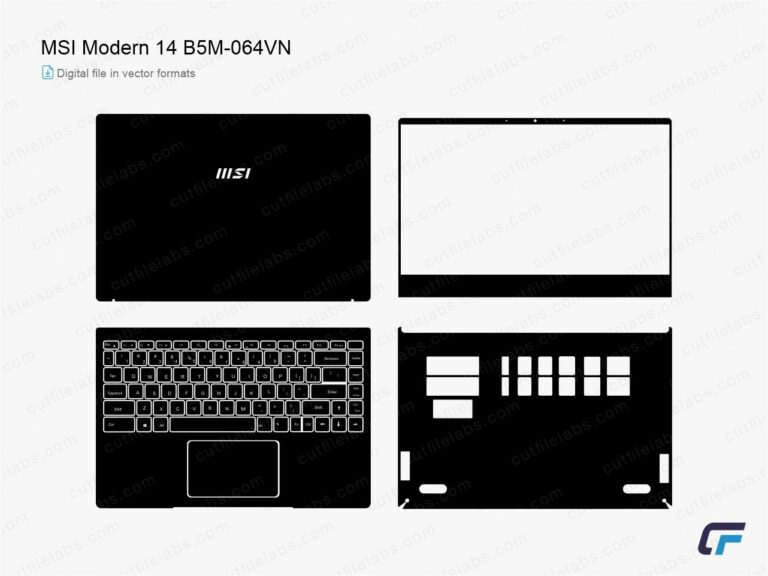 MSI Modern 14 B5M-064VN (2021) Cut File Template