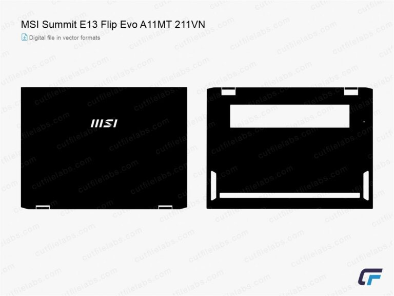 MSI Summit E13 Flip Evo A11MT 211VN (2020) Cut File Template