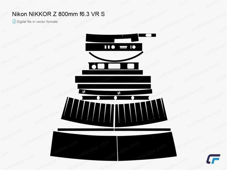 Nikon NIKKOR Z 800mm f6.3 VR S (2022) Cut File Template