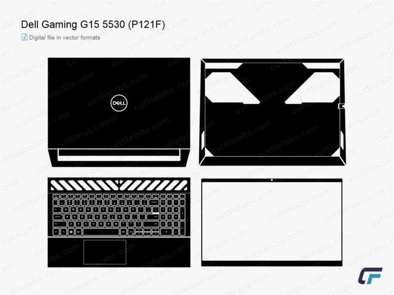 Dell Gaming G15 5530 (P121F) (2023) Cut File Template