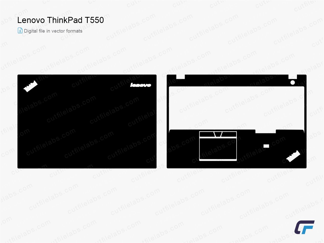 Lenovo ThinkPad T550 (2015) Cut File Template | CutFileLabs