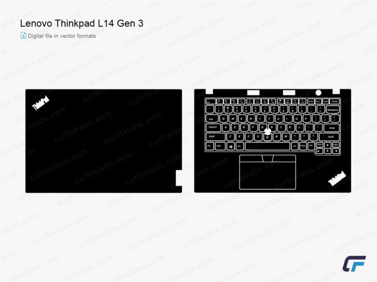 Lenovo ThinkPad L14 Gen 3 (2022) Cut File Template