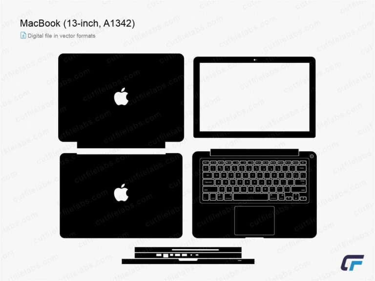 MacBook (13-inch, A1342) (2009, 2010) Cut File Template