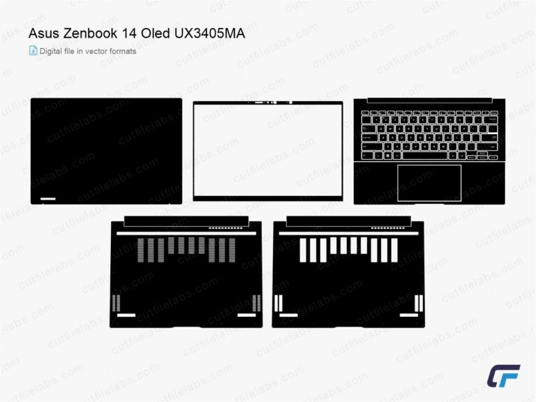 Asus Zenbook 14 Oled UX3405MA (2022) Cut File Template