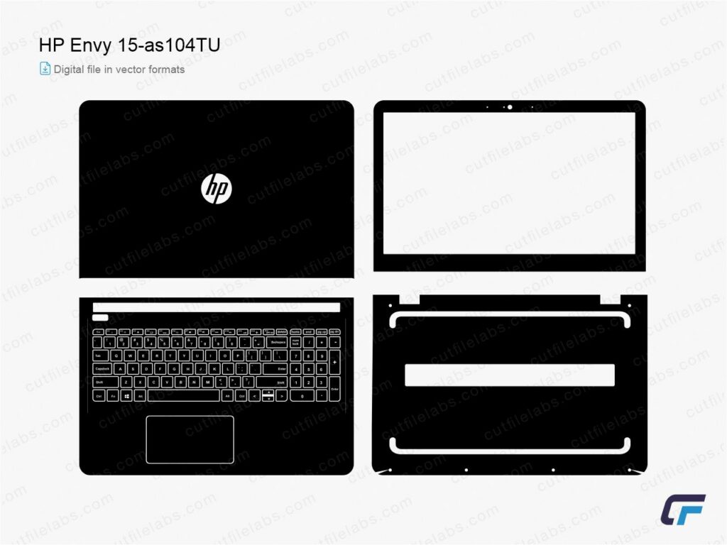 HP 250 G3, 256 G3 Notebook PC (2014) Cut File Template | CutFileLabs