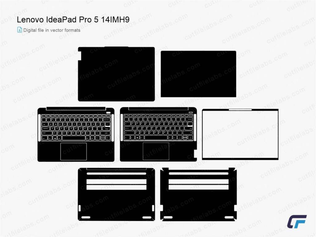 Dell Inspiron 7415 (P147G) (2021) Cut File Template | CutFileLabs