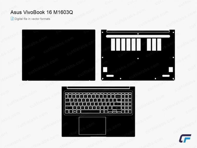 Asus VivoBook 16 M1603Q (2022) Cut File Template