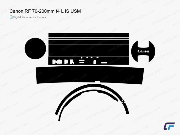 Canon RF 70-200mm F4 L IS USM (2020) Cut File Template