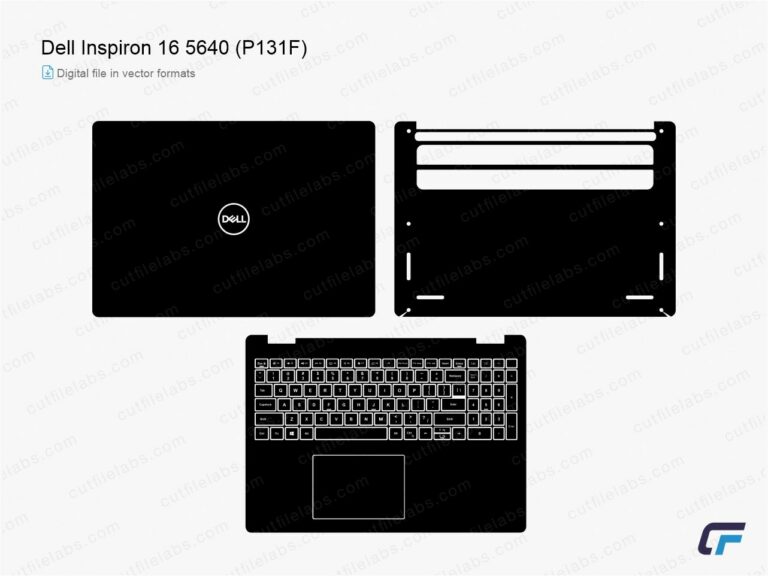 Dell Inspiron 16 5640 (P131F) (2024) Cut File Template