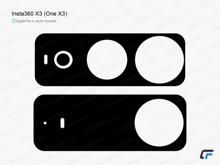 Insta360 X2 (One X2) (2020) Cut File Template