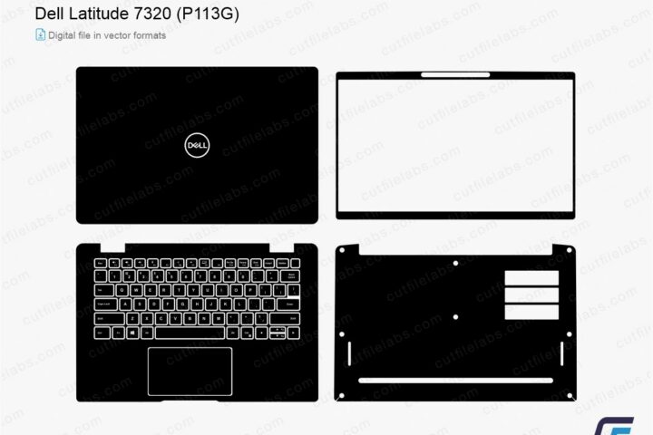 Dell Latitude 7320 (P113G) (2021) Cut File Template