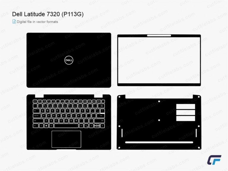 Dell Latitude 7320 (P113G) (2021) Cut File Template