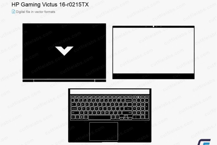 HP Gaming Victus 16-r0215TX (2023) Cut File Template